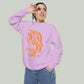 Law of Identity Sweatshirt — Abstract Orange Tree Face Graphic Crewneck