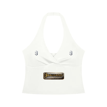 Baliveno Women’s Ruched Halter Yoga Tank Top