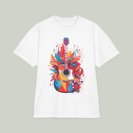 Guitar Splash T-Shirt — Colorful Acoustic Music Tee