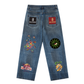 Vintage Wash Baggy Denim Jeans