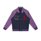 Contrast Raglan Sleeve Baseball Jacket