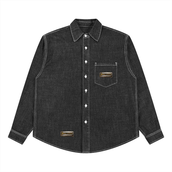 Baliveno minimalist Unisex Vintage Wash Denim Shirt