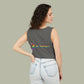 Sunflower "Be Happy" Tank Top — Floral Summer Casual Tank Top