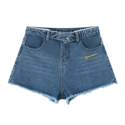 Baliveno Women’s Vintage Wash High Rise Denim Shorts