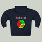 Butterfly Graphic Zip Hoodie — Colorful Monarch Chest & Bold Back Typography