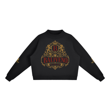 Baliveno Premium Essential Fleece Mock-Neck Crew Sweatshirt