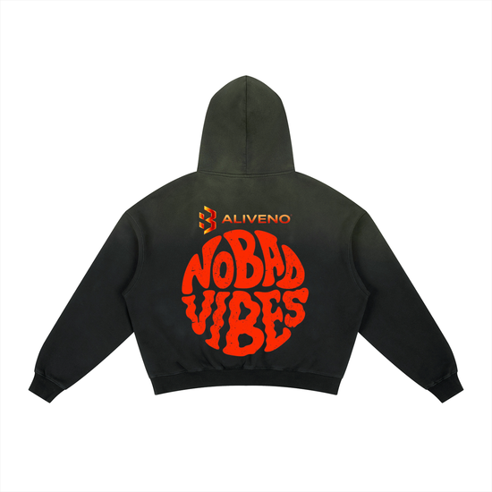 Baliveno Frayed Sunfade Boxy Fleece Hoodie