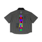 Baliveno Color Block Unisex Striped Boxy Contrast Collar Shirt