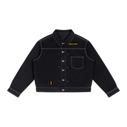 Baliveno Minimalist Boxy Raw Denim Jacket