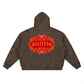Unisex Leopard Print Waffle Full Zip Hoodie