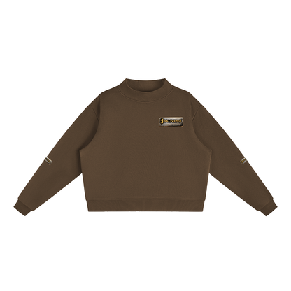 Baliveno Essential Fleece Mock-Neck Crew Sweatshirt