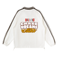 Contrast Striped Lapel Collar Sweatshirt