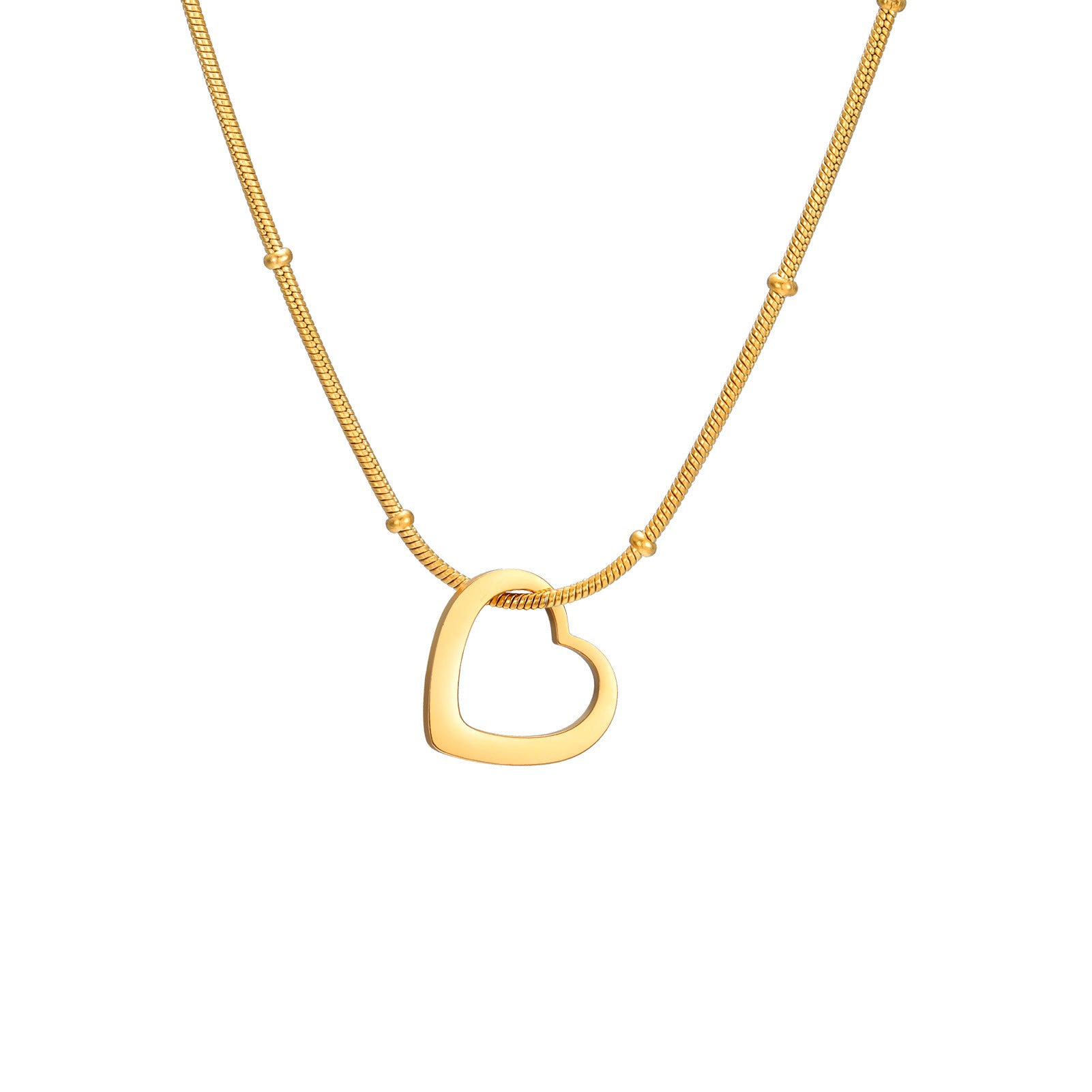 Baliveno Heart-shaped Light Plate Necklace