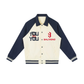 Contrast Raglan Sleeve Baseball Jacket
