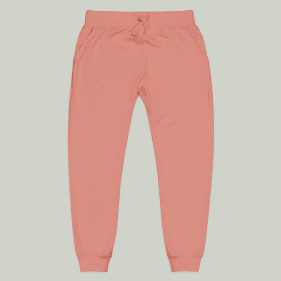 Embroidered Fleece Sweatpants — Coral Cozy Joggers