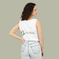 Sunflower "Be Happy" Tank Top — Floral Summer Casual Tank Top