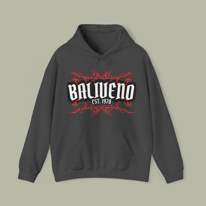 Baliveno EST.1970 Graphic Hoodie — Vintage Tattoo-Style Unisex Hoodie