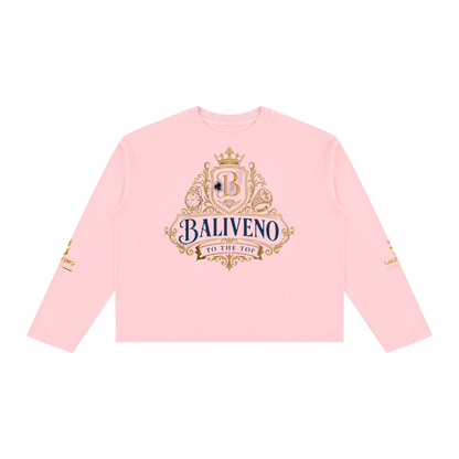 Baliveno Unisex Vintage Wash Long Sleeve Boxy T-Shirt