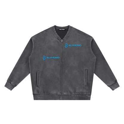 Baliveno Vintage Washed Fleece Baseball Jacket