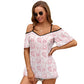 Casual Ladies Off Shoulder Sling Short Sleeve Top