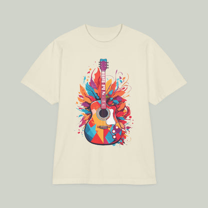 Guitar Splash T-Shirt — Colorful Acoustic Music Tee