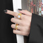 A Versatile Fashion-forward Micro-pave Opal Ring