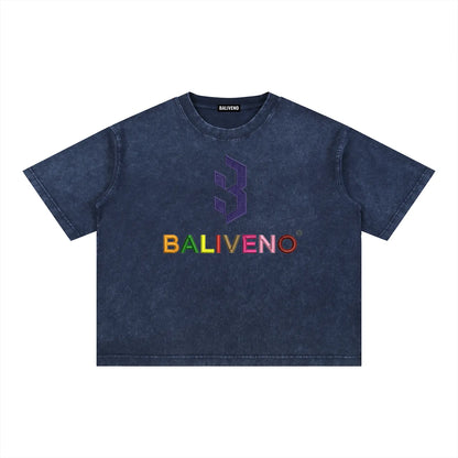 Mineral Wash Boxy Cotton T-Shirt by BALIVENO