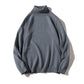 New Solid Black Knitted Mens Fleece-lined Base Layer
