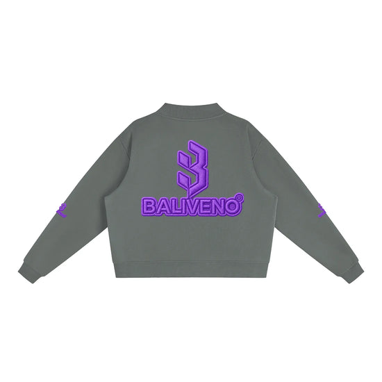 Baliveno Essential Fleece Mock-Neck Crew Sweatshirt