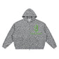 Unisex Leopard Print Waffle Full Zip Hoodie