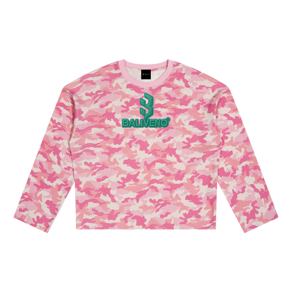Baliveno Unisex Camo Waffle Raw Edge T-Shirt