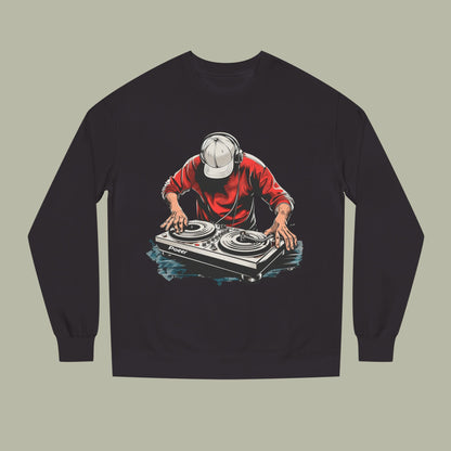 DJ Turntable Sweatshirt — Know Yourself Back-Print Crewneck