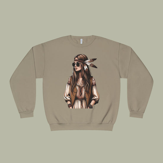 Baliveno Feathered Girl Crewneck Sweatshirt