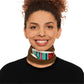 Balveno Retro Patch Neck Gaiter — Lightweight Brown Face Scarf
