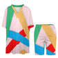 V-neck bat sleeve two piece set