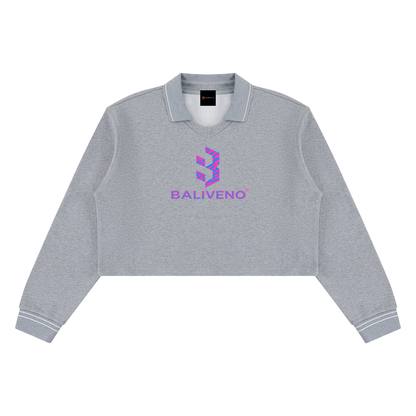 Baliveno Women’s Crop Collared Sweatshirt