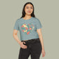 Baliveno Floral Heart Crop Top
