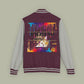 Paint Drip Letterman Jacket — Balveno Graphic Varsity Jacket