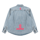 Baliveno Pink Unisex Vintage Wash Denim Shirt