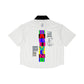 Baliveno Color Block Unisex Striped Boxy Contrast Collar Shirt