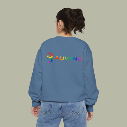 Baliveno Retro Girl Sweatshirt — Vintage Graphic Garment-Dyed Crewneck