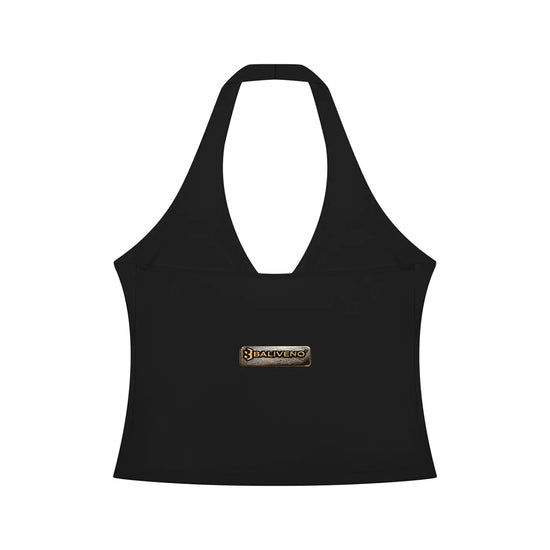 Baliveno Women’s Ruched Halter Yoga Tank Top