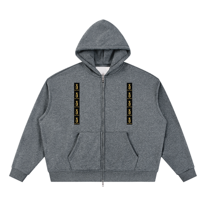 Baliveno Sparkles Full Zip Boxy Hoodie