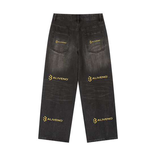 Vintage Wash Heavyweight Denim Jeans
