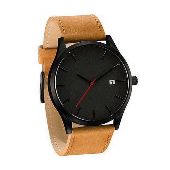 Casual Watch High-end Calendar Fashion Business Matte Leather Quartz Watch