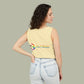 Sunflower "Be Happy" Tank Top — Floral Summer Casual Tank Top