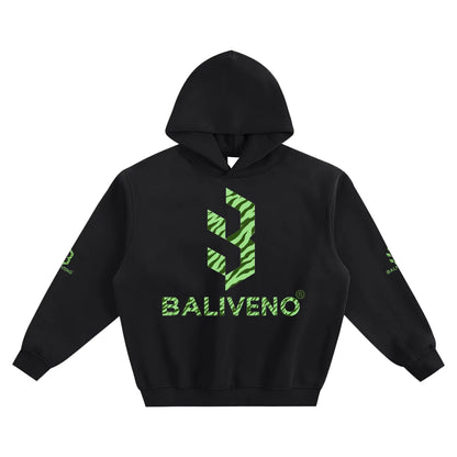 Baliveno Fleeced Boxy Hoodie Unisex Thick Cotton Polyester Blend