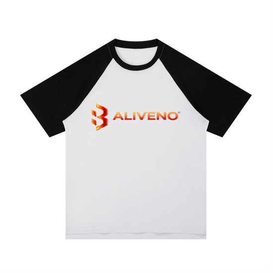 Contrast Raglan Sleeve Mesh T-Shirt