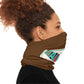 Balveno Retro Patch Neck Gaiter — Lightweight Brown Face Scarf