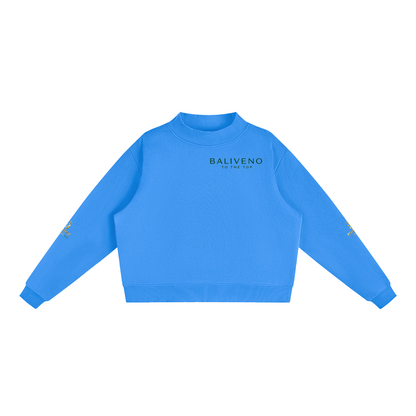 Baliveno Essential Fleece Mock-Neck Crew Sweatshirt